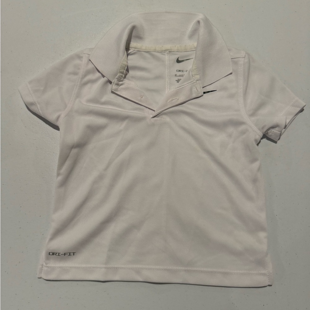 Nike Kids White Dri-FIT Polo Top